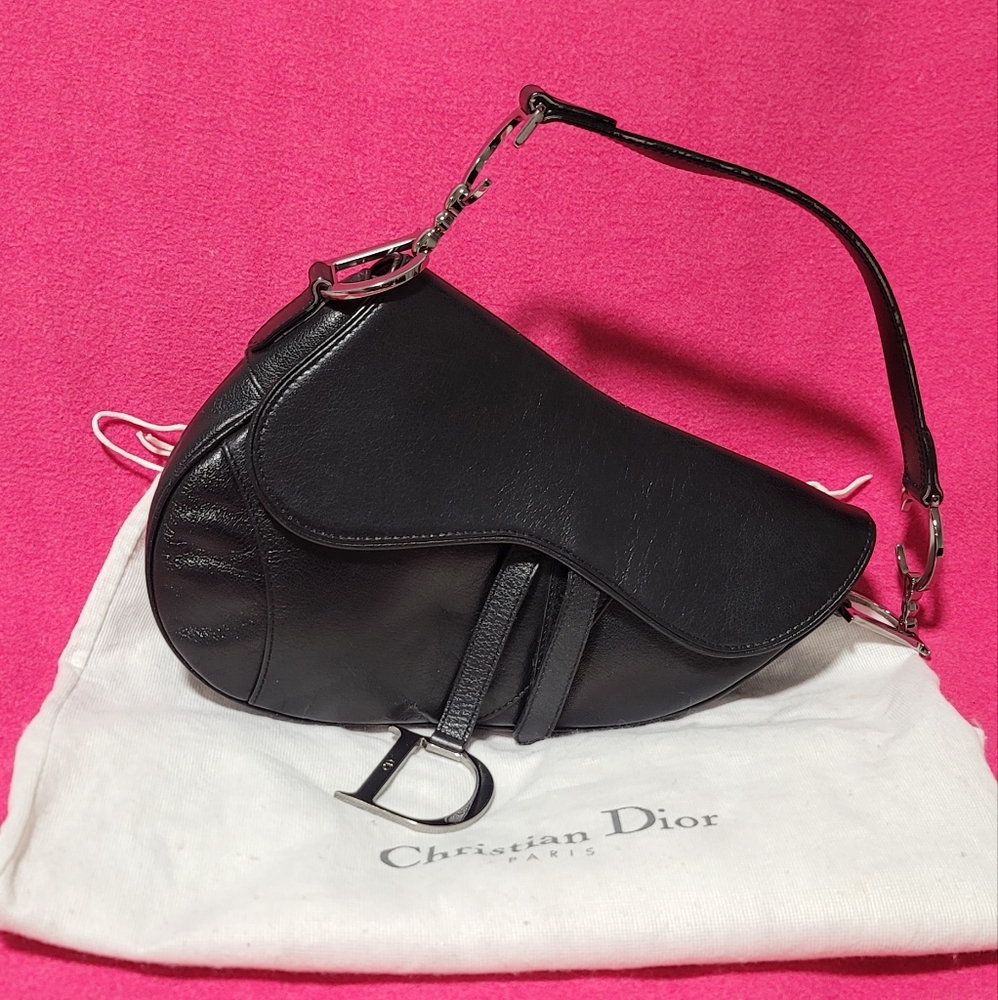 Dior Black Saddle Bag
